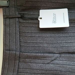 Express Editor Lined Wool blend pinstripe pants/trousers Size 8 NWT